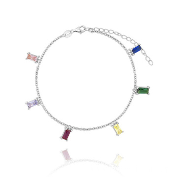 Customized 925 Sterling Silver Colorful Jewelry Bracelet